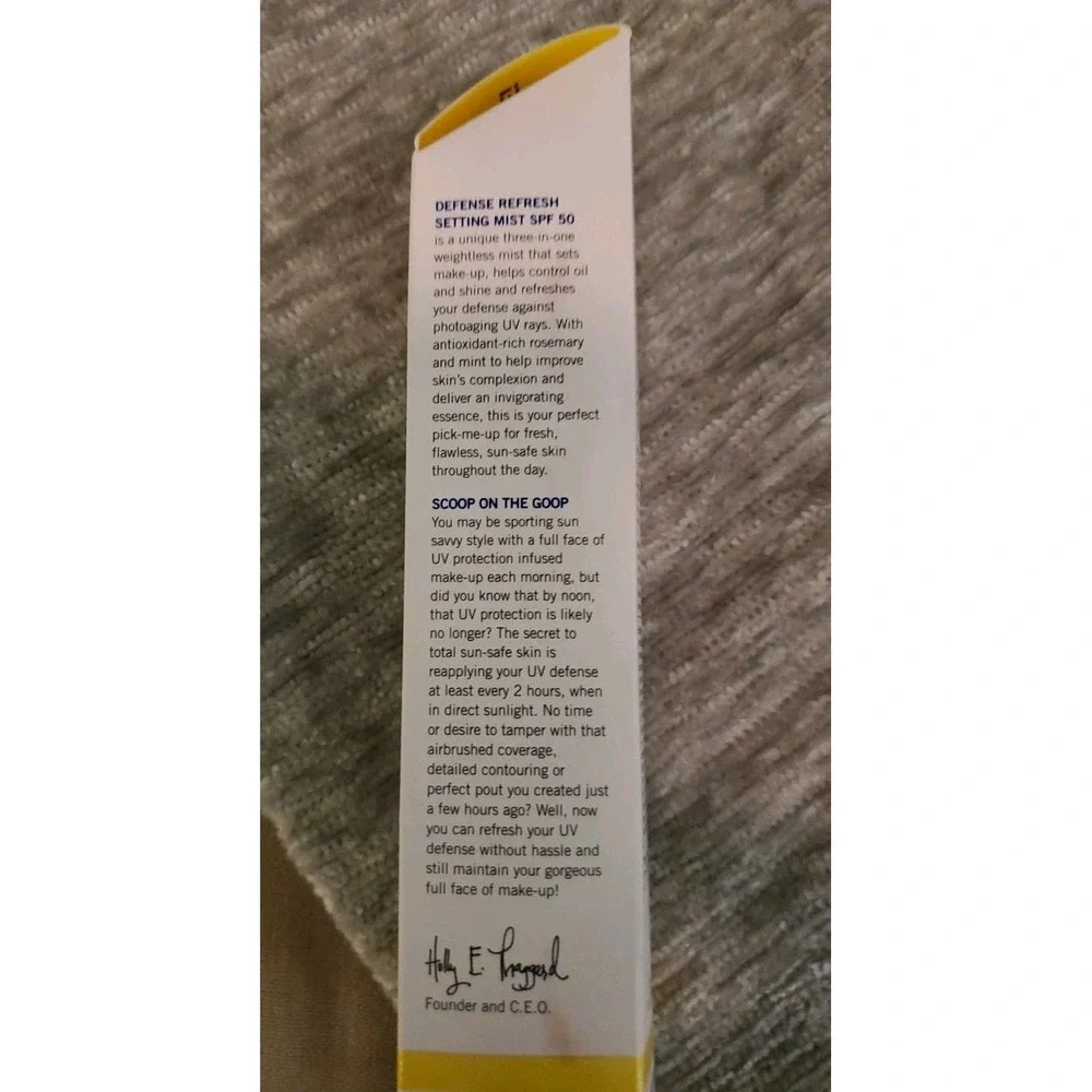 Supergoop! Defense Refresh Setting Mist With Rosemary 3.4 Oz New!